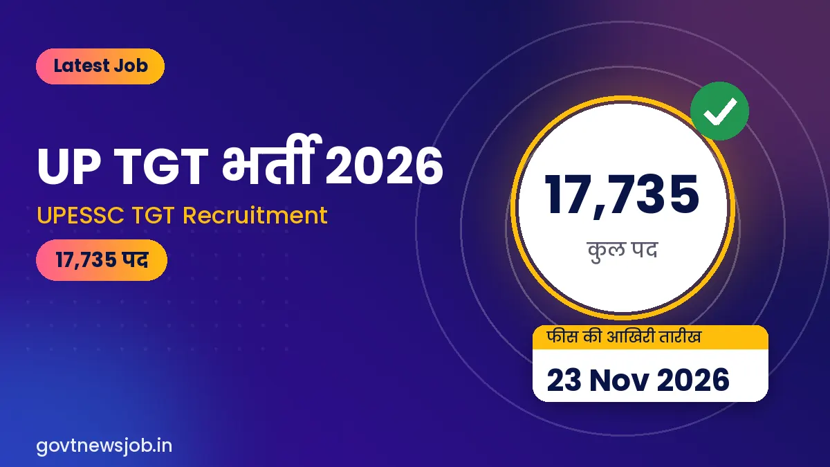 UP TGT Recruitment 2026 – यूपी टीजीटी भर्ती 17735 पद UPESSC